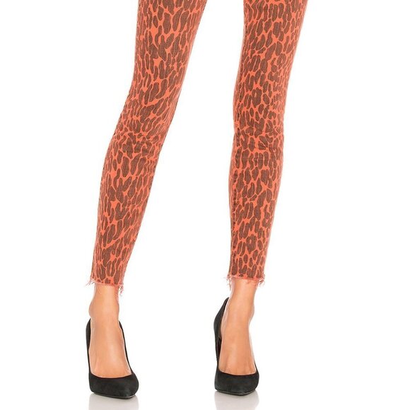 MOTHER BNWT Ankle Fray Jeans High Waist Animal - Picture 2 of 11